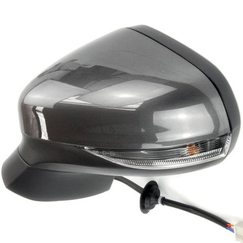 Magnetic Grey Ford Fiesta mk8 Complete Full Door Wing Mirror Left Side
