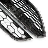 Ford Fiesta mk7 Carbon Fibre Black Honeycomb Zetec S Front Grilles & Fogs Covers