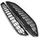 Ford Fiesta mk7 Carbon Fibre Black Honeycomb Zetec S Front Grilles & Fogs Covers