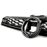 All Gloss Black GTI Style TDI Honeycomb Front Grille for VW Golf mk7.5 Facelift 2017