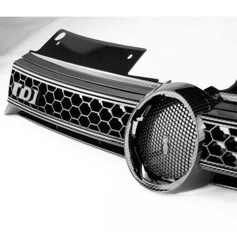 Carbon Fibre Effect TDI Honeycomb GTI Style Front Grille for VW Golf mk6