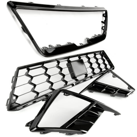 Custom All Gloss Black FR Grilles Kit for SEAT Ibiza mk5 2017 - 2025