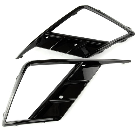 Seat Ibiza FR mk5 2017 - 2025 Gloss Black Front Bumper Fog Light Grilles Pair Left Right