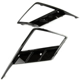 Seat Ibiza FR mk5 2017 - 2025 Gloss Black Front Bumper Fog Light Grilles Pair Left Right