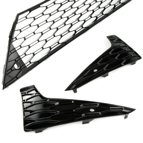 Custom All Gloss Black Lower Grilles Kit for SEAT Leon FR mk3 2013 - 2017