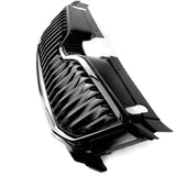 Custom All Gloss Black Front Upper and Lower Bumper Grilles & Fog Light Covers for Skoda Octavia mk3 2013 - 2017