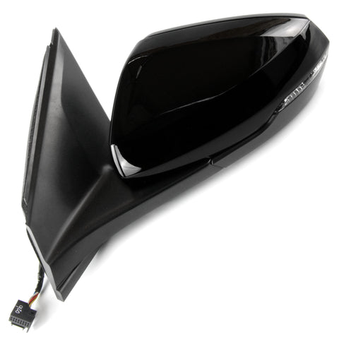 Black Complete Door Wing Mirror Left Passenger Side to Fit VW Polo mk6 2018 - 2024