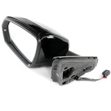 Black Complete Door Wing Mirror Left Passenger Side to Fit VW Polo mk6 2018 - 2024