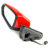 Red Complete Door Wing Mirror Left Passenger Side to Fit VW Polo mk6 2018 - 2024
