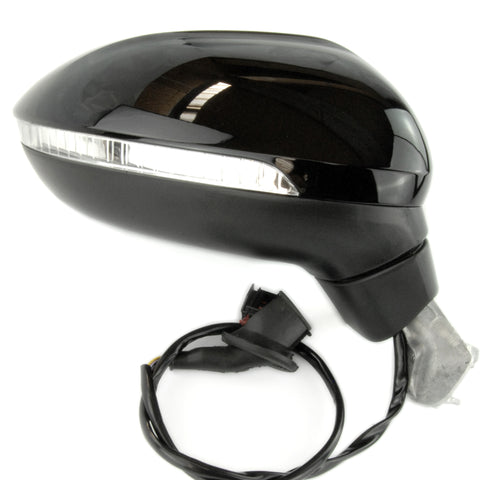 Black LC9X Complete Full Door Wing Mirror Right Side for VW Passat B8