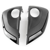 Front Bumper Fog Light Grilles Surrounds Left Right Side Pair Black for Peugeot 208 2015-2019