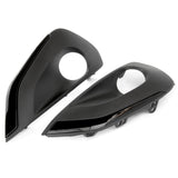 Front Bumper Fog Light Grilles Surrounds Left Right Side Pair Black for Peugeot 208 2015-2019