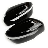 Nissan Qashqai & X-Trail Black Door Wing Mirror Covers Caps Pair Both Sides
