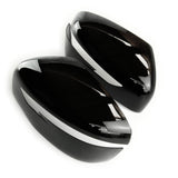 Nissan Qashqai & X-Trail Black Door Wing Mirror Covers Caps Pair Both Sides