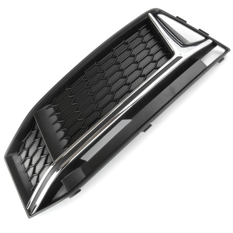 Audi S4 B9 2015-2019 Front Bumper Grille Silver Chrome Left Passenger Side A4