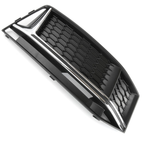 Audi S4 B9 2015-2019 Front Bumper Grille Silver Chrome Right Drivers Side A4
