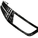 Custom All Gloss Black Front Upper and Lower Bumper Grilles & Fog Light Covers for Skoda Octavia mk3 2013 - 2017