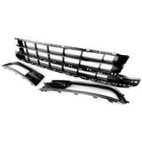 VW Passat B8 All Gloss Black Front Lower Bumper Grilles Set