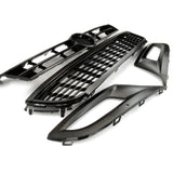 All Gloss Black Front Bumper Grilles Kit for VW Polo 6R 2009 - 2013