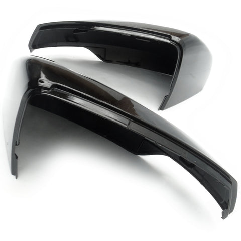 Black Door Wing Mirror Covers Caps Pair Left & Right Side for Audi A1 2019 - 2024