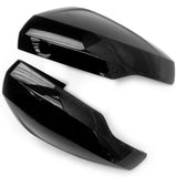 Black Door Wing Mirror Covers Caps Pair Left & Right Side for Audi A1 2019 - 2024