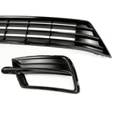 VW Caddy mk4 Van 2016 - 2020 All Gloss Black Front Bumper Grilles and Fog Covers Full Kit