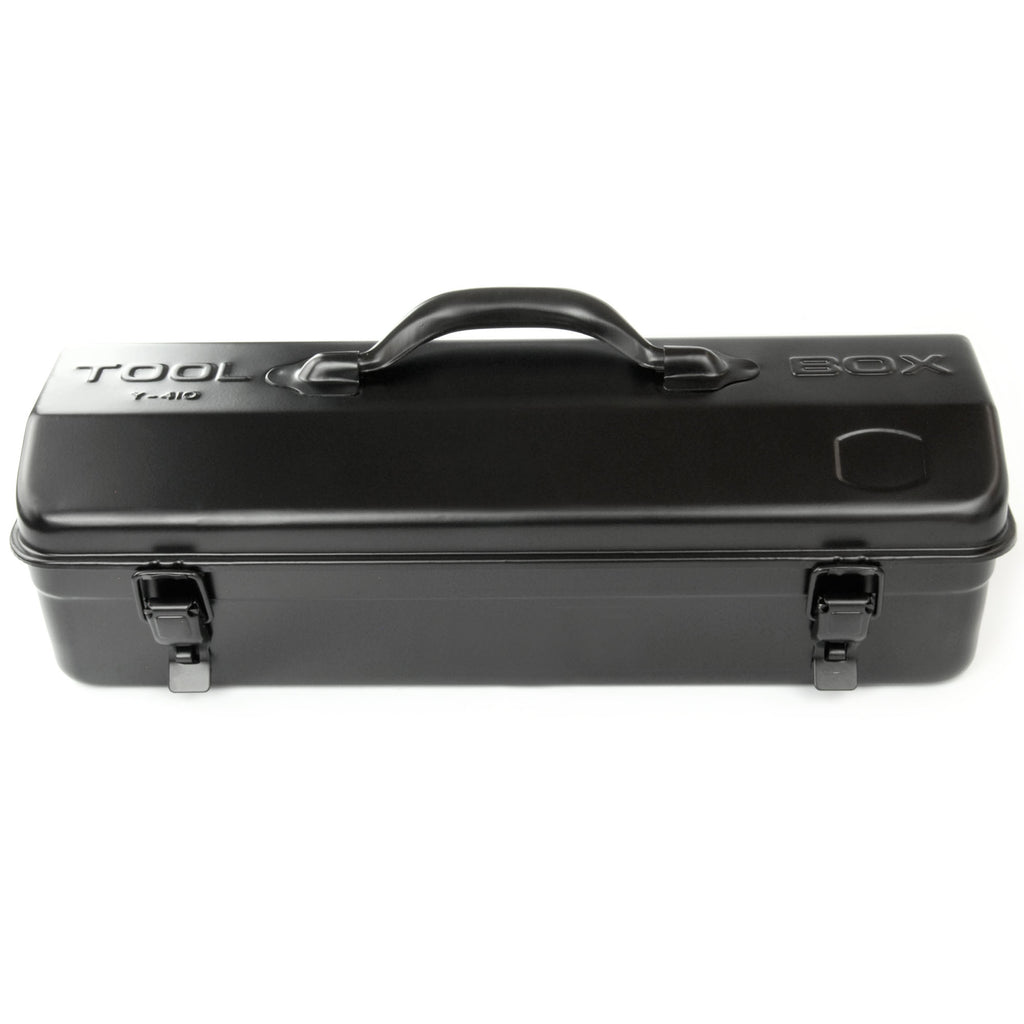 Vintage Military Style Black Metal Tool Box Carry Handle Steel Storage Underground Parts