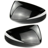 Door Wing Mirror Covers Caps Black Pair Left & Right Side for Mazda CX3 CX5