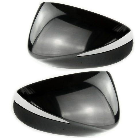 Door Wing Mirror Covers Caps Black Pair Left & Right Side for Mazda CX3 CX5