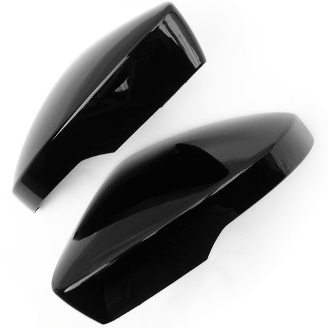 Gloss Black Door Wing Mirror Covers Caps Pair for VW T-Roc and T-Cross