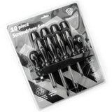 10 Piece Soft Grip Screwdrivers Set Philips & Slotted with Wall Mounted Rack