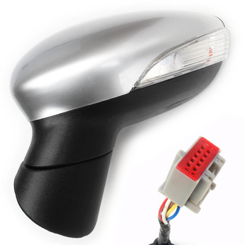 Ford Fiesta mk7 2013-2017 Left Passenger Side Full Complete Wing Mirror Moondust Silver