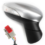 Ford Fiesta mk7 2013-2017 Right Drivers Side Full Complete Wing Mirror Moondust Silver