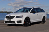 Skoda Octavia 2013-2017 Front Radiator Grille Surrounds Gloss Black