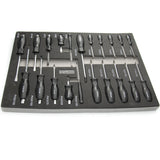 21pc Heavy Duty Screwdrivers Set Foam Tray Philips Slotted Torx Hex Impact Go Through