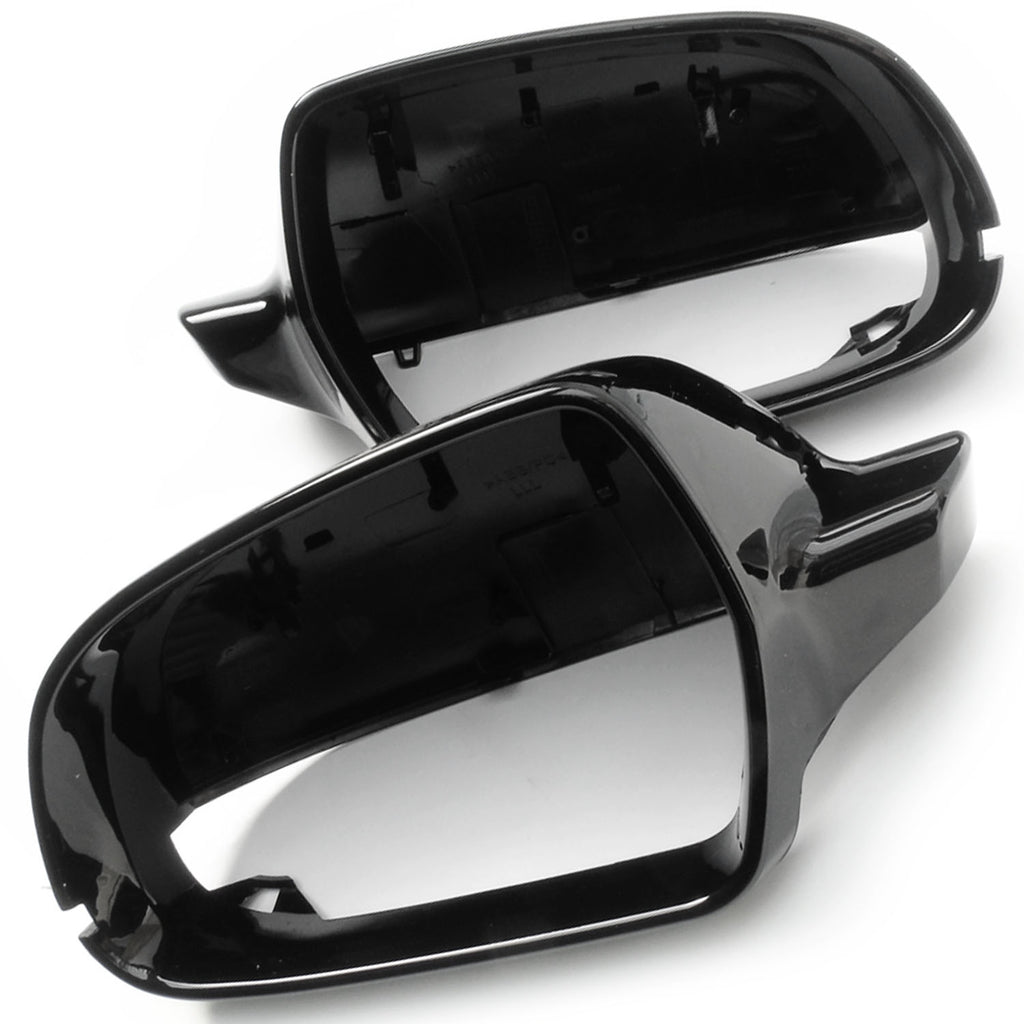 Audi A3 A4 A5 Gloss Black Door Wing Mirror Covers Caps Pair Underground Parts