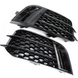 Audi A1 RS1 Style Front Bumper Grilles All Gloss Black Honeycomb