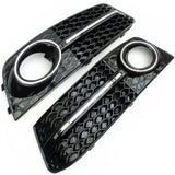 Audi A4 B8 2009-2012 Honeycomb RS4 Style Front Bumper Grilles