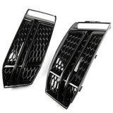 Audi A4 B9 2015-2019 S Line Gloss Black Front Bumper Grilles Left & Right
