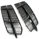 Audi A6 C7 S-Line Black Edition Fog Light Grilles Covers Pair Left Right