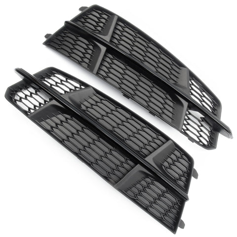 Audi A6 C7 S-Line Black Edition Fog Light Grilles Covers Pair Left Right