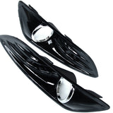 Ford Fiesta mk7 Facelift Gloss Black & Chrome Front Grille & Fog Light Covers