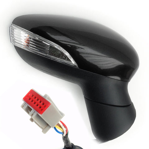 Ford Fiesta mk7 2013-2017 Right Drivers Side Full Complete Wing Mirror Panther Black