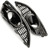 Ford Fiesta mk7 Gloss Black Honeycomb Mesh Front Fog Light Covers Grilles Pair