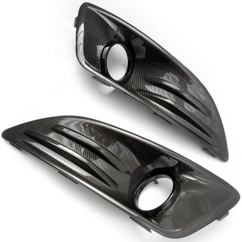 Ford Fiesta Carbon Fibre Effect & Gloss Black Fog Light Covers Grilles