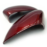 Ford Fiesta mk7 Red Black Carbon Fibre Effect Wing Mirror Covers Caps Pair