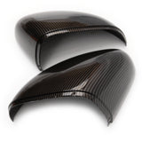 Ford Fiesta mk8 Gloss Carbon Fibre Eff Black Door Wing Mirror Covers