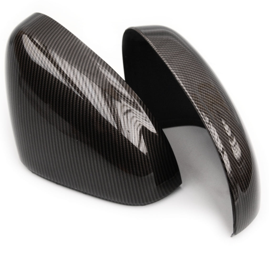 Ford Fiesta mk8 Gloss Carbon Fibre Eff Black Door Wing Mirror Covers