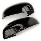 Ford Fiesta mk8 Shadow Gloss Black Door Wing Mirror Covers Caps Pair