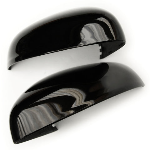 Ford Fiesta mk8 Shadow Gloss Black Door Wing Mirror Covers Caps Pair